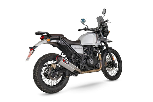 Royal Enfield Himalayan 410 Serket Slip-on - Brushed Stainless Steel Sleeve - Scorpion Exhaust