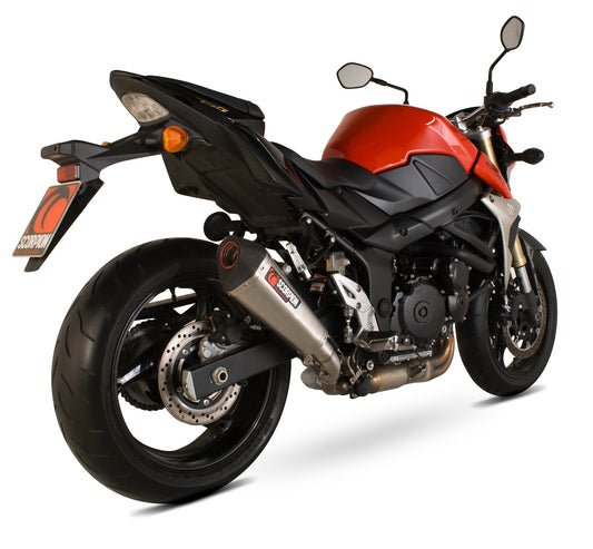 Suzuki GSR750 Serket Taper Slip-on - Brushed Stainless Steel Sleeve - Scorpion Exhaust