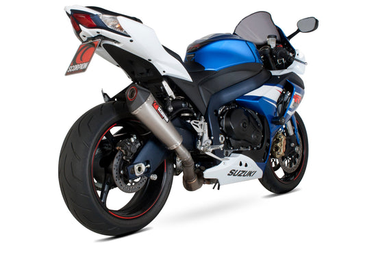 Suzuki GSX-R1000 Serket Taper Slip-on - Brushed Stainless Steel Sleeve - Scorpion Exhaust