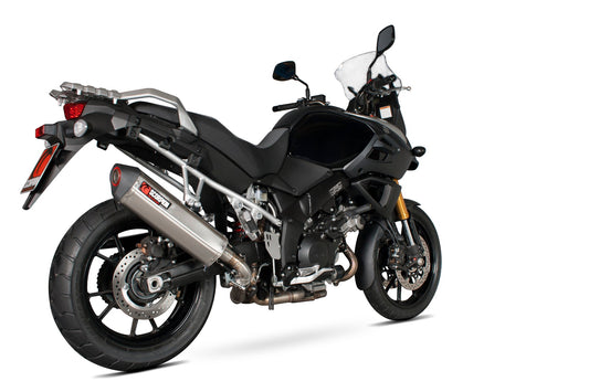 Suzuki DL1000 V-Strom Serket Parallel Slip-on - Brushed Stainless Steel Sleeve - Scorpion Exhaust