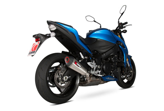 Suzuki GSX-S 1000 / GSX-S 1000 F Serket Taper Slip-on - Brushed Stainless Steel Sleeve - Scorpion Exhaust