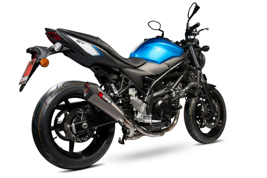 Suzuki SV650 (2016-2021) / SV650 X, (2018-2021)Serket Taper Slip-on - Titanium Sleeve - Scorpion Exhaust