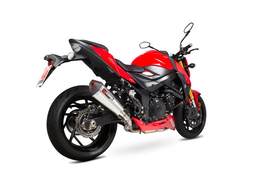 Suzuki GSX-S 750 Serket Taper Slip-on - Brushed Stainless Steel Sleeve - Scorpion Exhaust