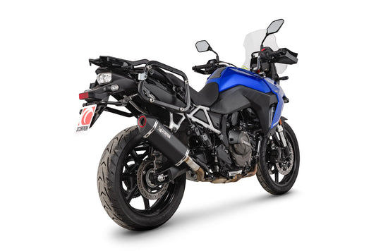 Suzuki V-Strom 800 DE / V-Strom 800 RE Serket Parallel Slip-on - Black Ceramic Coated Sleeve - Scorpion Exhaust