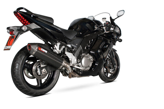 Suzuki SV650 Serket Parallel Slip-on - Carbon Fibre Sleeve - Scorpion Exhaust