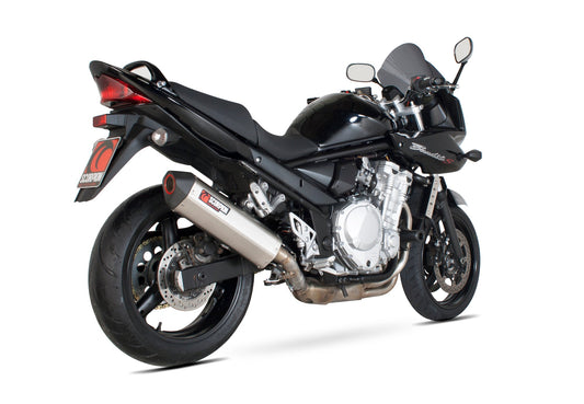 Suzuki GSF650 Bandit Serket Parallel Slip-on - Brushed Stainless Steel Sleeve - Scorpion Exhaust