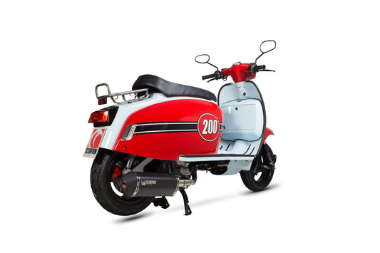 Scomadi TL200 Serket Parallel Full System - Black Ceramic Coated Sleeve - Scorpion Exhaust