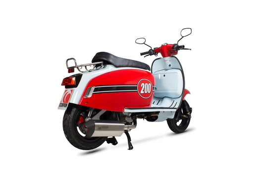 Scomadi TL200 Serket Parallel Full System - Brushed Stainless Steel Sleeve - Scorpion Exhaust