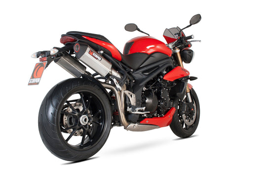 Triumph Speed Triple 1050 Serket Parallel Slip-on (Pair) - Brushed Stainless Steel Sleeve - Scorpion Exhaust