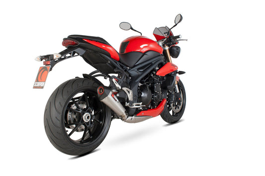 Triumph Speed Triple 1050 Serket Taper Slip-on - Brushed Stainless Steel Sleeve - Scorpion Exhaust
