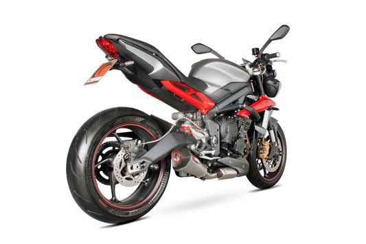 Triumph Street Triple 675 / Street Triple 675 R Serket Taper Slip-on - Brushed Stainless Steel Sleeve - Scorpion Exhaust