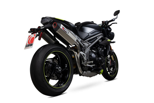 Triumph Speed Triple R / Speed Triple S / Speed Triple RS Serket Parallel Slip-on (Pair) - Titanium Sleeve - Scorpion Exhaust