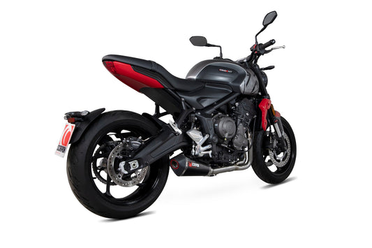 Triumph Trident 660 Serket Taper Full System - Carbon Fibre Sleeve - Scorpion Exhaust