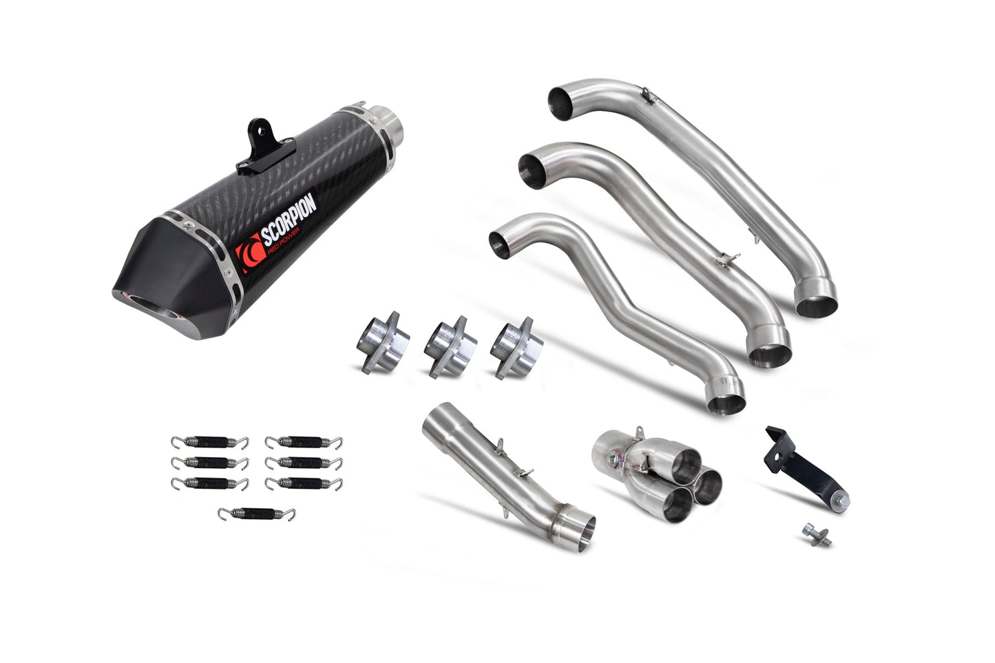 Triumph Trident 660 Serket Taper Full System - Carbon Fibre Sleeve - Scorpion Exhaust