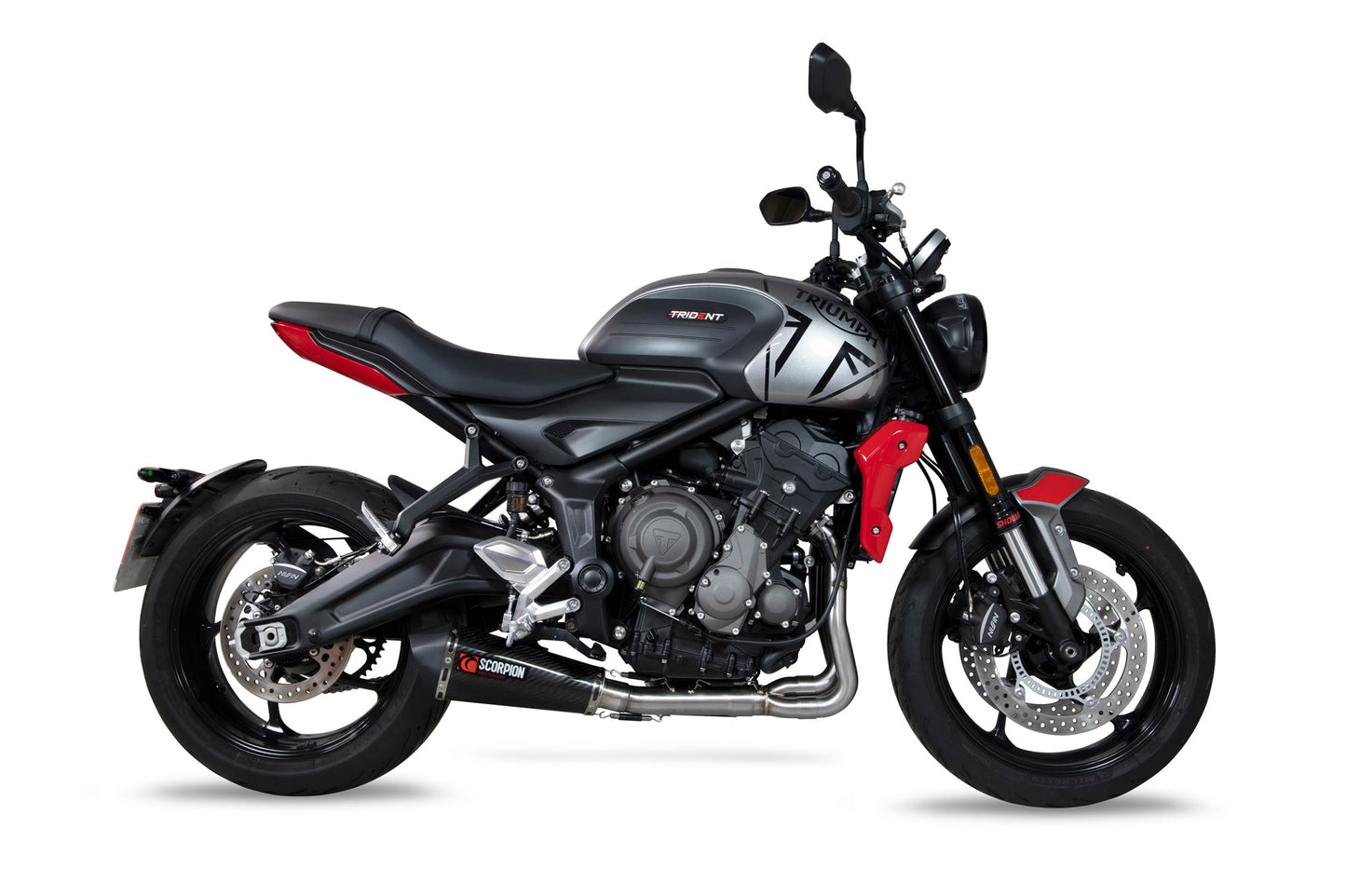 Triumph Trident 660 Serket Taper Full System - Carbon Fibre Sleeve - Scorpion Exhaust