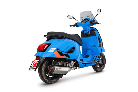 Vespa GTS 310 (Euro 5+) European Models Only Serket Parallel Slip-on - Brushed Stainless Steel Sleeve - Scorpion Exhaust