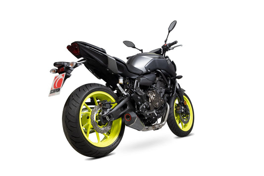 Yamaha MT-07 Serket Taper De-cat Race Full System - Carbon Fibre Sleeve - Scorpion Exhaust