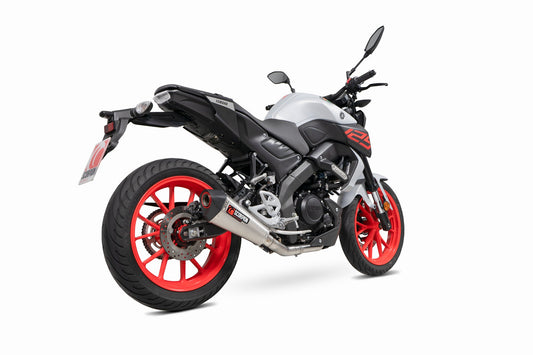 Yamaha MT-125 Euro 4 Serket Taper Full System - Brushed Stainless Steel Sleeve - Scorpion Exhaust