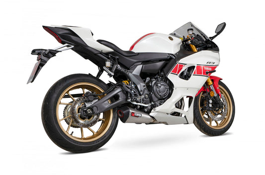 Yamaha YZF R7 Serket Taper Full System - Brushed Stainless Steel Sleeve - Scorpion Exhaust
