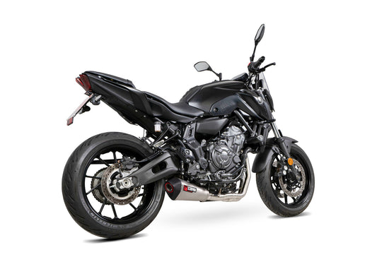 Yamaha MT-07 Serket Taper Full System - Brushed Stainless Steel Sleeve - Scorpion Exhaust
