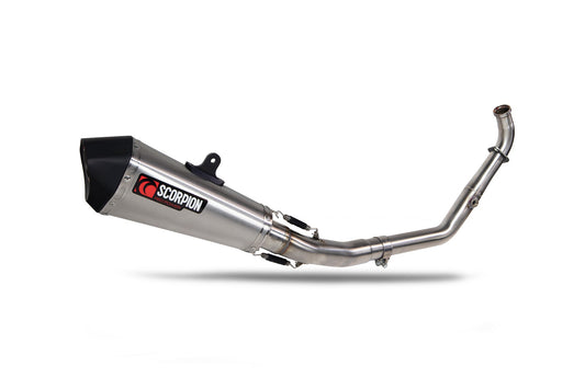 Yamaha YZF-R125 Euro 5+ / R15 V4 M Serket Taper Full System - Brushed Stainless Steel Sleeve - Scorpion Exhaust