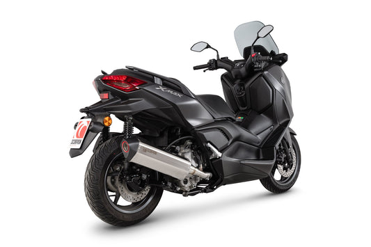 Yamaha X-Max 300 Euro 5 Serket Parallel Slip-on - Brushed Stainless Steel Sleeve - Scorpion Exhaust