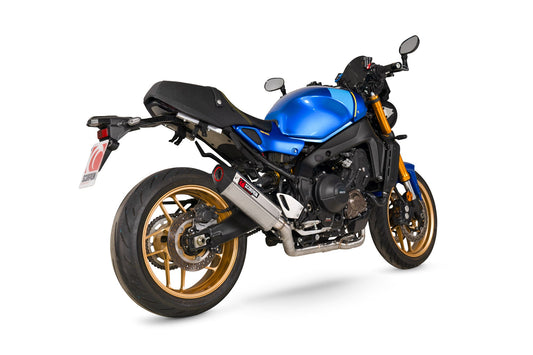 Yamaha XSR 900 Euro 5+Serket Full System - Brushed Stainless Steel Sleeve - Scorpion Exhaust