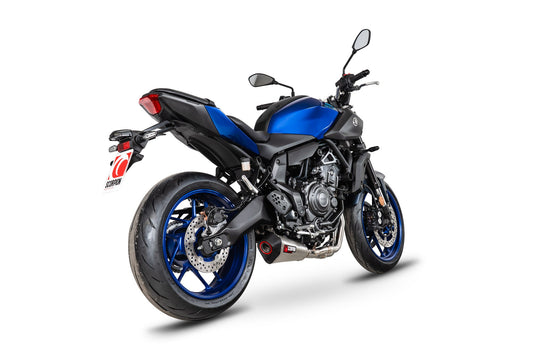 Yamaha MT-07 Euro 5+Serket Taper Full System - Brushed Stainless Steel Sleeve - Scorpion Exhaust