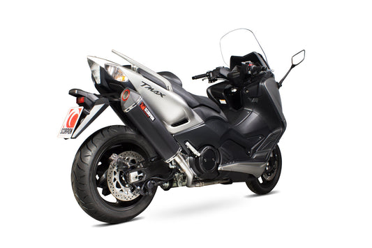 Yamaha T-Max 530 Serket Parallel Full System - Black Ceramic Coated Sleeve - Scorpion Exhaust