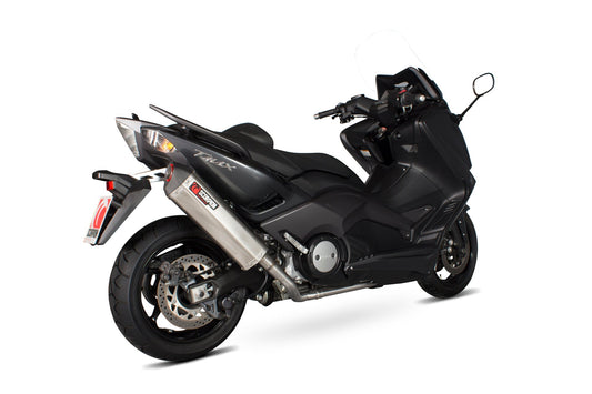 Yamaha T-Max 530 Serket Parallel Full System - Brushed Stainless Steel Sleeve - Scorpion Exhaust