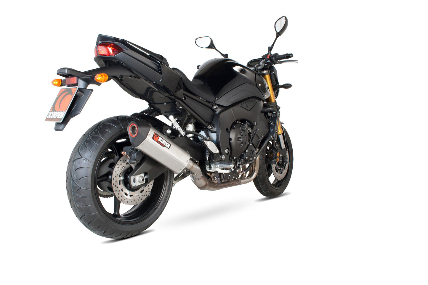 Yamaha FZ8 / Fazer 8 Serket Parallel Slip-on - Brushed Stainless Steel Sleeve - Scorpion Exhaust