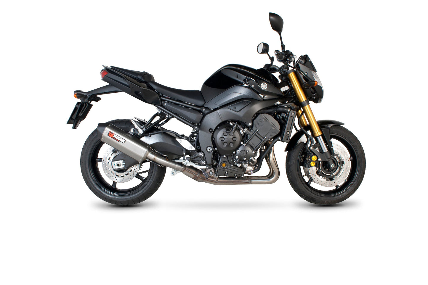 Yamaha FZ8 / Fazer 8 Serket Parallel Slip-on - Brushed Stainless Steel Sleeve - Scorpion Exhaust