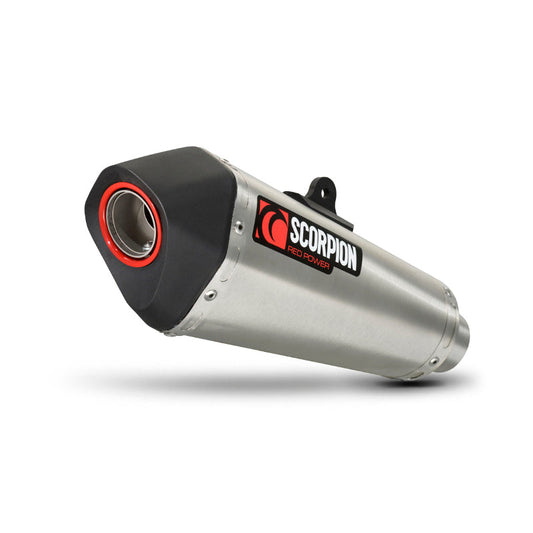 Yamaha MT-09 (2013-2020) / MT-09 SP (2018-2020) Serket Taper Slip-on - Brushed Stainless Steel Sleeve - Scorpion Exhaust