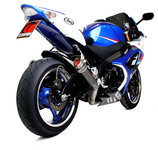 Suzuki GSX-R1000 RP1-GP Slip-on - Carbon Fibre Sleeve, Removes Factory catalyst - Scorpion Exhaust