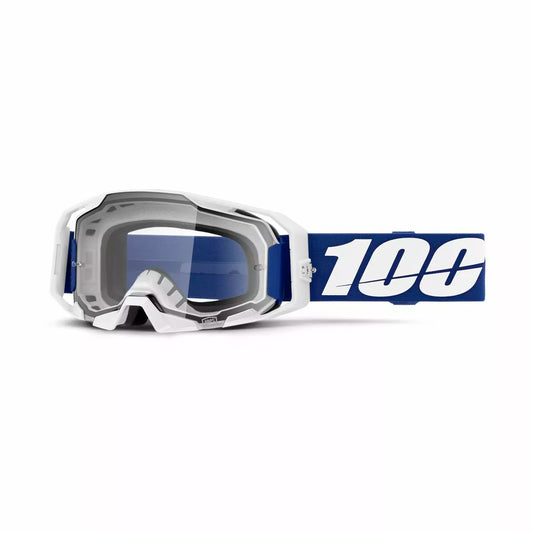 100% ARmatic Goggle White Blue Clear