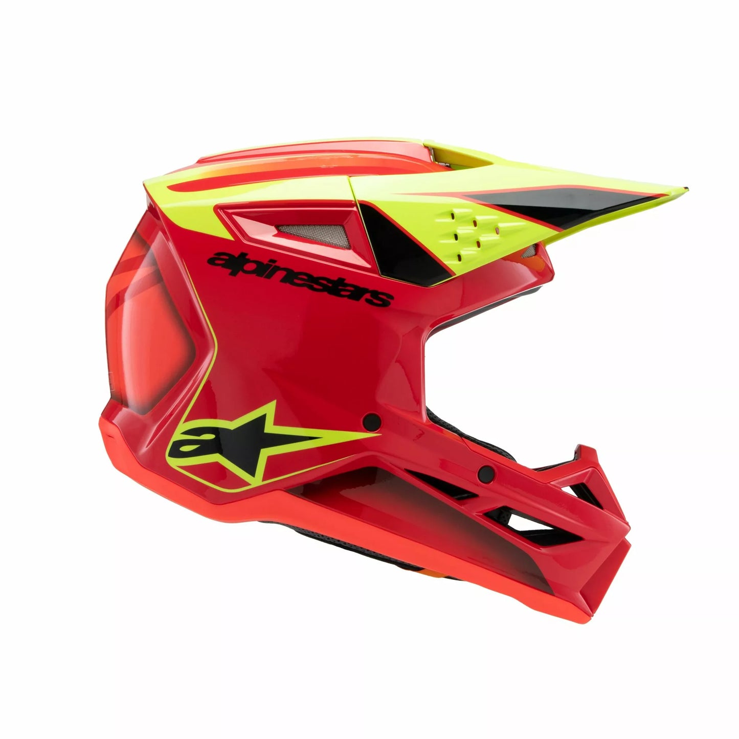 Alpinestars Supertech M3 Fray Helmet Red Yellow Youth