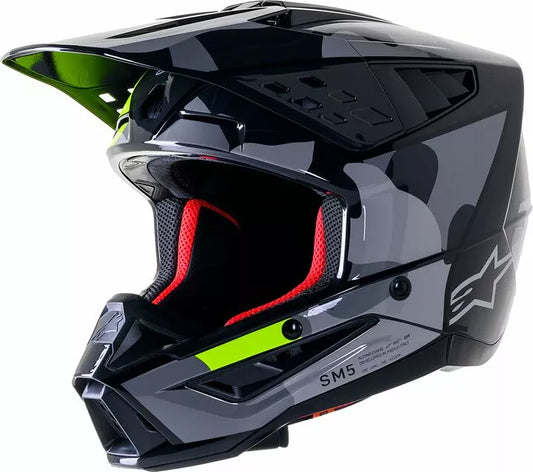 Alpinestars Supertech M5 Rover Helmet Black Fluro Green Adult