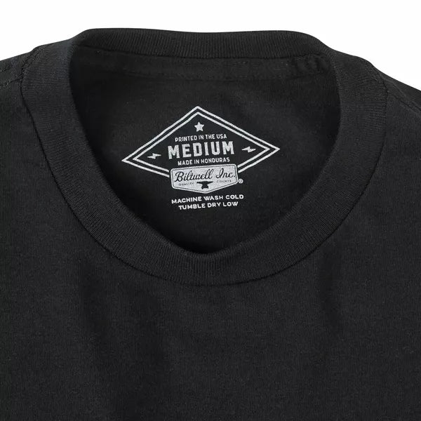 BILTWELL TEE SCRIPT GREY BLACK
