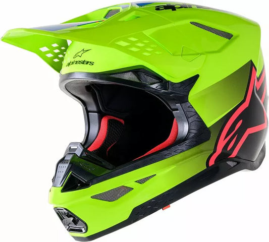 Alpinestars Supertech M10 Unite Helmet Black Gloss Yellow Adult