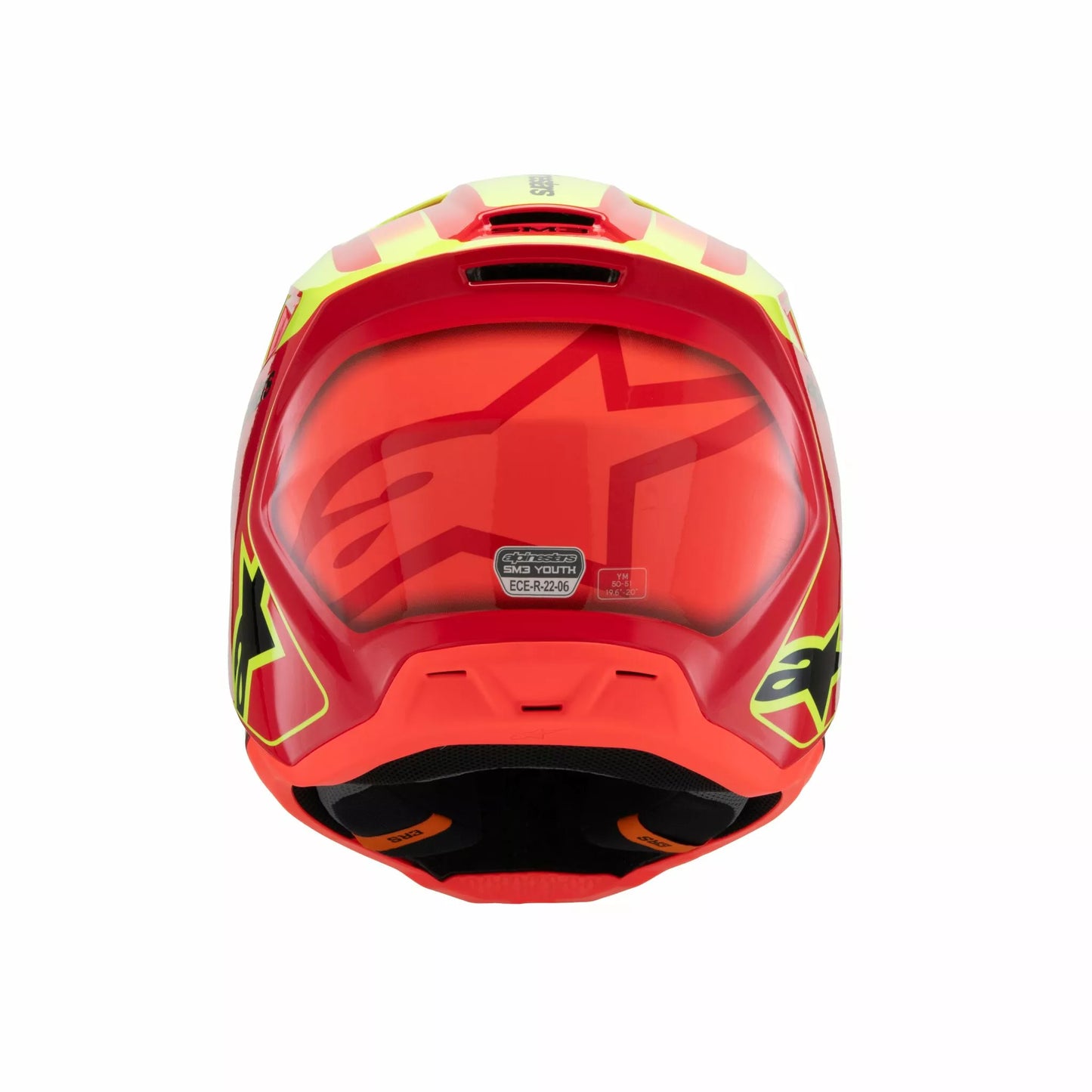 Alpinestars Supertech M3 Fray Helmet Red Yellow Youth