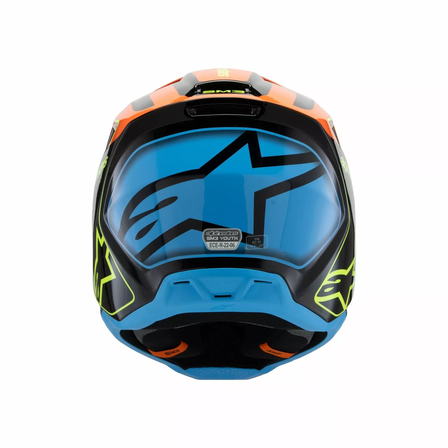 Alpinestars Supertech M3 Fray Helmet Blue Orange Youth