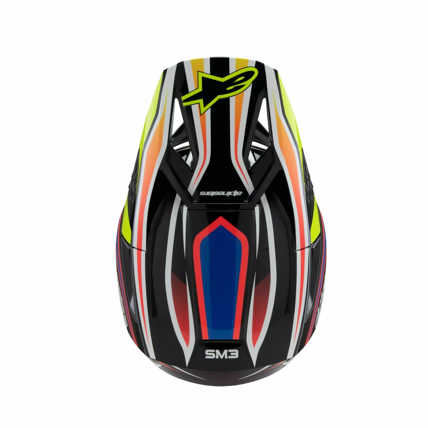 Alpinestars Supertech M3 Wurx Helmet Youth Black Blue Yellow