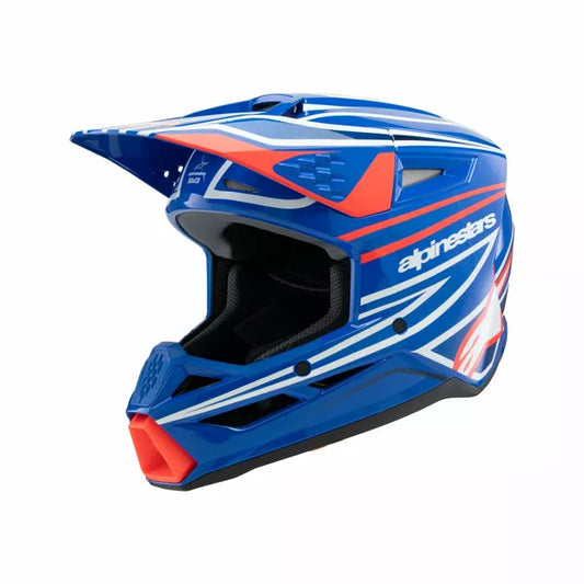 Alpinestars Supertech M3 Wurx Helmet Youth Black Blue Red White