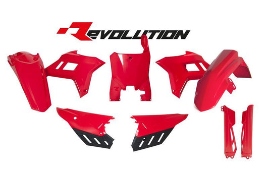 RTECH Plastic Kit HONDA CRF-R / CRF-RWE 250 / 450 2021 - 2024 RED REVOLUTION KIT