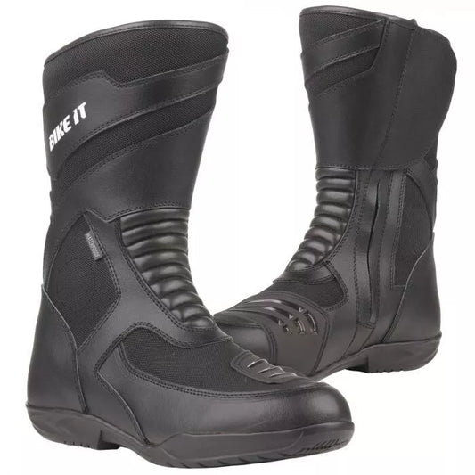 Adventure Touring Boot Bike It Veles Black Waterproof Motorcycle Motorbike Road