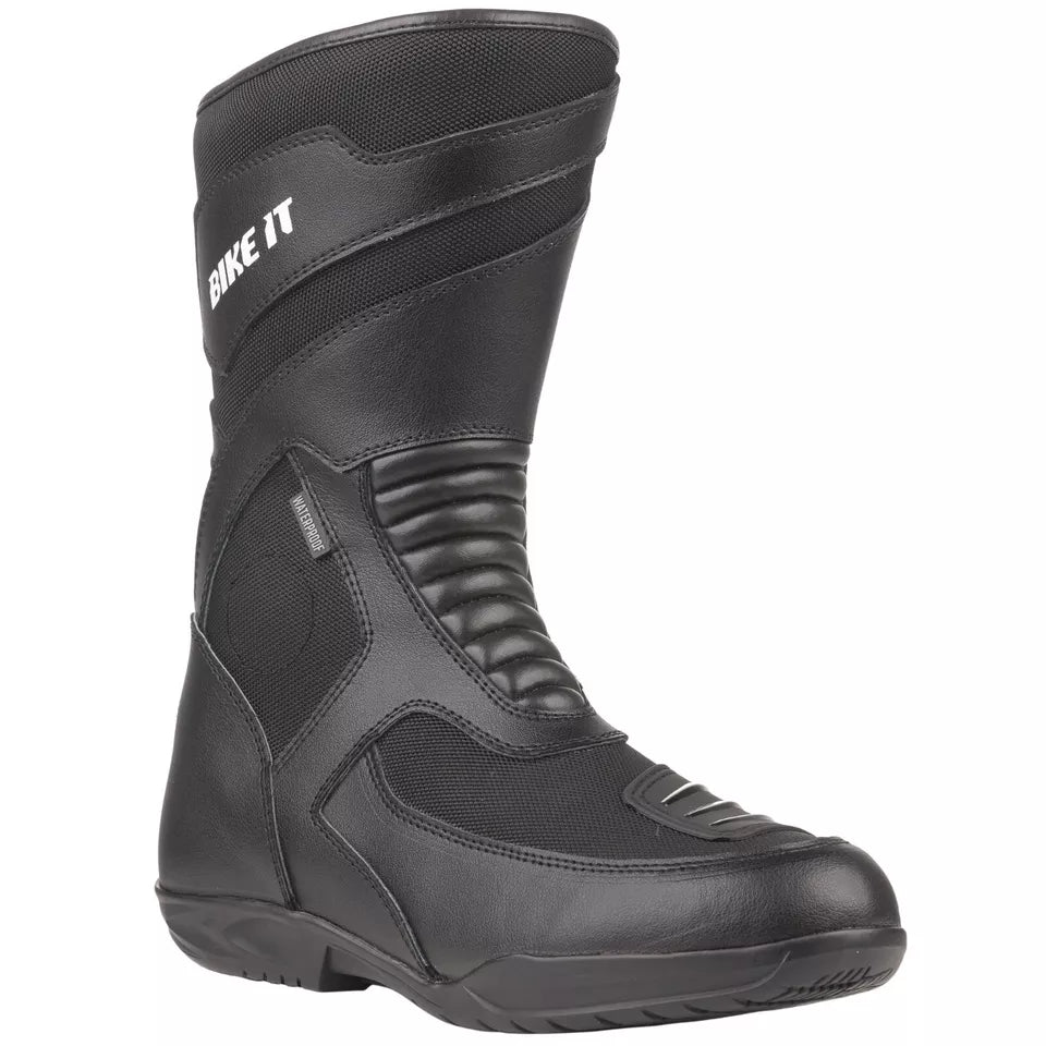 Adventure Touring Boot Bike It Veles Black Waterproof Motorcycle Motorbike Road