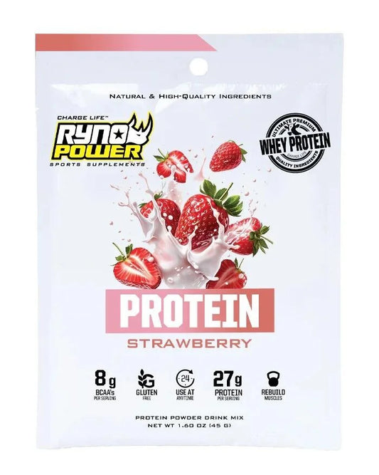 Strawberry Protein Single Serving - RYNO POWER
