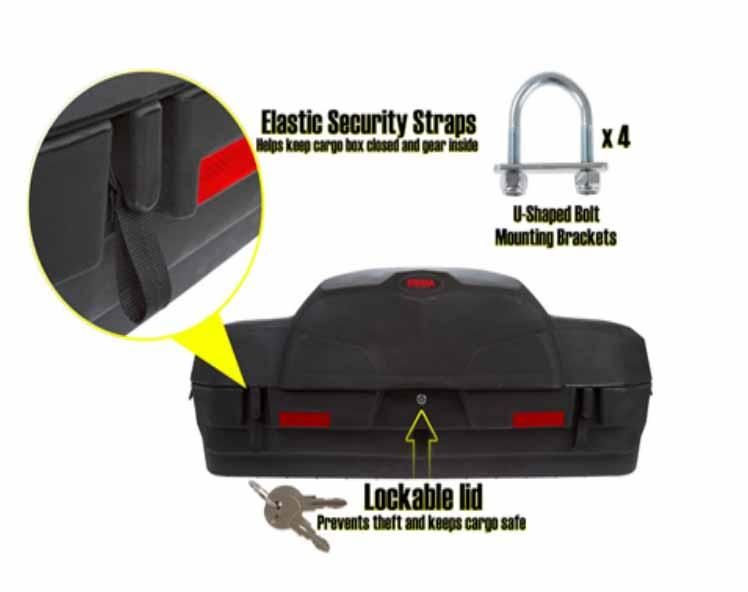 ATV Cargo Box with Seat L7500 Farm Quad 70L Storage Luxury UNIVERSAL