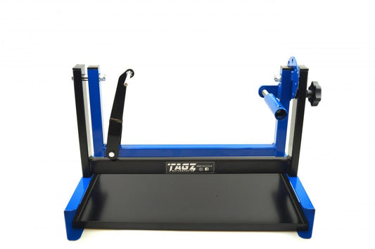 MOTORCYCLE ENGINE STAND HOLDER & PAN REBUILD BLUE BLACK ENGINE STAND