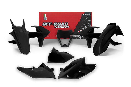 PLASTIC KIT RTECH KTM EXC 250/300 EXC-F 250/350/450/500 XCW 125/150 2017-2019 BLACK